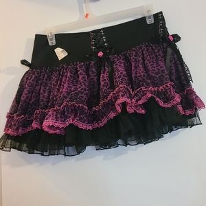TRIPP large pink leopard skirt
